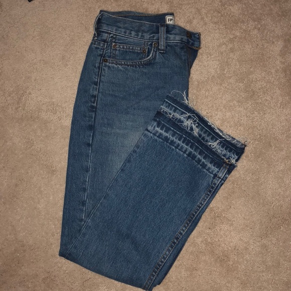 Free People Denim - Free People high waisted ankle cropped jeans